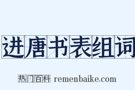 进唐书表组词是什么意思的图片
